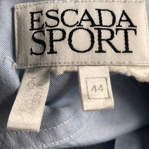 Escada Sport 100% Cotton Button Down Blue Shirt - Picture 7 of 7